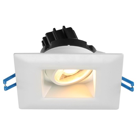 3" Square Regressed Gimbal 7.5W LED 3000K White 38° 600 lm Type IC Air-Tight Wet ES CRI 90+