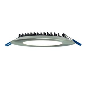4" Round Slim 12W LED 3000K Brushed Nickel 110° 700 lm Type IC Air-Tight Damp CRI 80