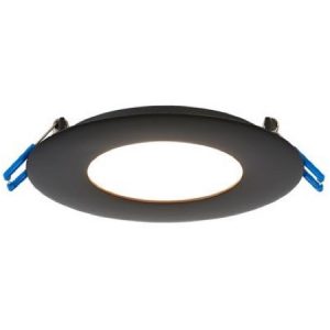 4" Round Original 9W LED 3000K Black 110° 550 lm Type IC Air-Tight Wet ES CRI 80