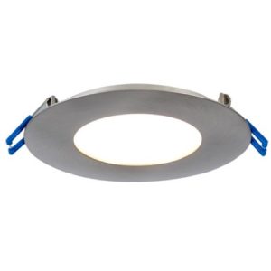 4" Round Original 9W LED 3000K Brushed Nickel 110° 550 lm Type IC Air-Tight Wet ES CRI 80