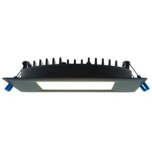 4" Square Slim 11W LED 3000K Black 110° 700 lm Type IC Air-Tight Wet ES CRI 80