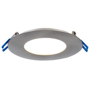 6" Round Super Thin Original 12W LED 3000K Brushed Nickel 110° 700 lm Type IC Air-Tight Wet ES CRI 80