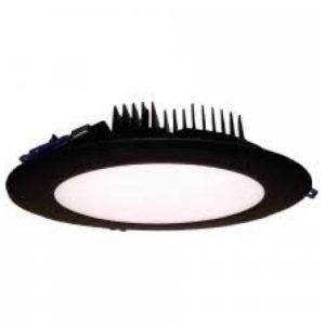 8" Round Slim 33W LED 3000K Black 110° 2200 lm Type IC Air-Tight Wet ES CRI 80