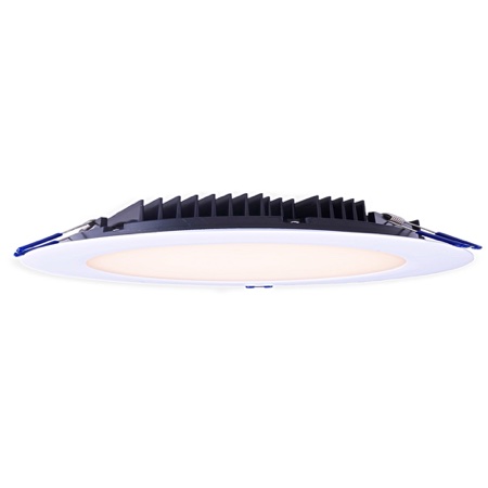 8" Round Slim 33W LED 4100K White 110° 2400 lm Type IC Air-Tight Wet ES CRI 80