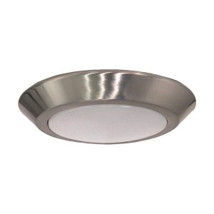 SATCO 7" LED Disk Light 16.5W 3000K 1000Lm Brushed Nickel