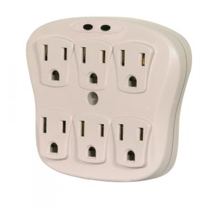 SATCO 6 Outlet Surge Wall Tap 1800W 120V