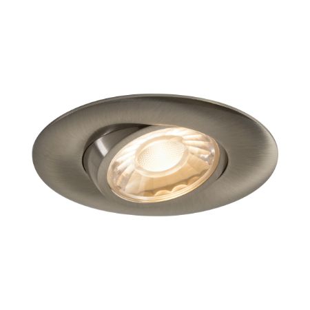 LITELINE 3" Luna Round 7W 520Lm DTW IC Wet Location Dimmable Brushed Nickel