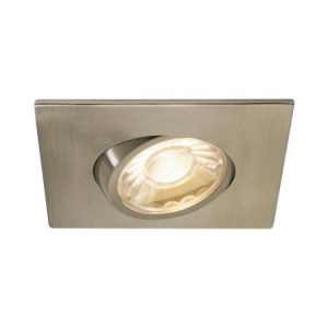 LITELINE 3" Luna Square 7W 600Lm 40,000K IC Wet Location Dimmable Brushed Nickel