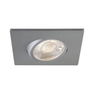 LITELINE 3" Luna Square 7W 620Lm DTW IC Wet Location Dimmable Silver