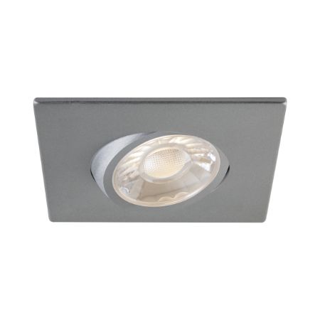 LITELINE 3" Luna Square 7W 620Lm DTW IC Wet Location Dimmable Silver