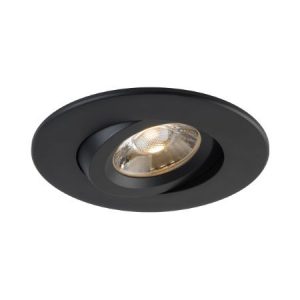 LITELINE 4" Luna Gimbal 12W 1000Lm DTW IC Wet Location Dimmable Black