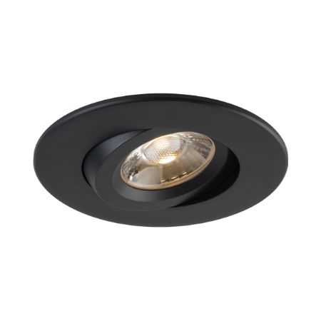 LITELINE 4" Luna Gimbal 12W 1000Lm DTW IC Wet Location Dimmable Black