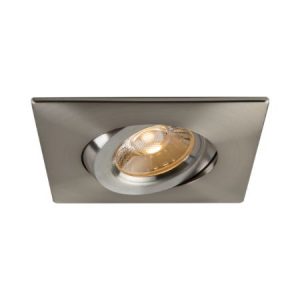 LITELINE 4" Square Luna Gimbal 12W 27,000K-50,000K IC Wet Dimmable Brushed Nickel