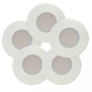 LOTUS 5 Pack Mini Puck White 1" LED 12V 1W 3000K 70Lm per Puck Without Connectors