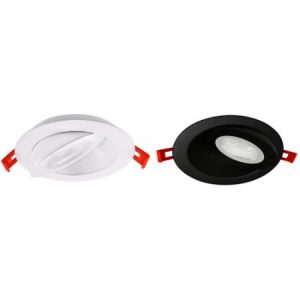 LOTUS 4" Round Floating Gimbal Recessed LED 9W 5CCT 2700K to 5000K Black 740-855Lm Type IC Air-Tight ES